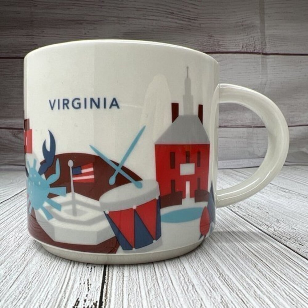 Starbucks Coffee 14 oz.‎ Ceramic Mug You Are Here VIRGINIA